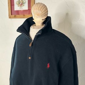 POLO RALPH LAUREN French-rib half zip pullover
